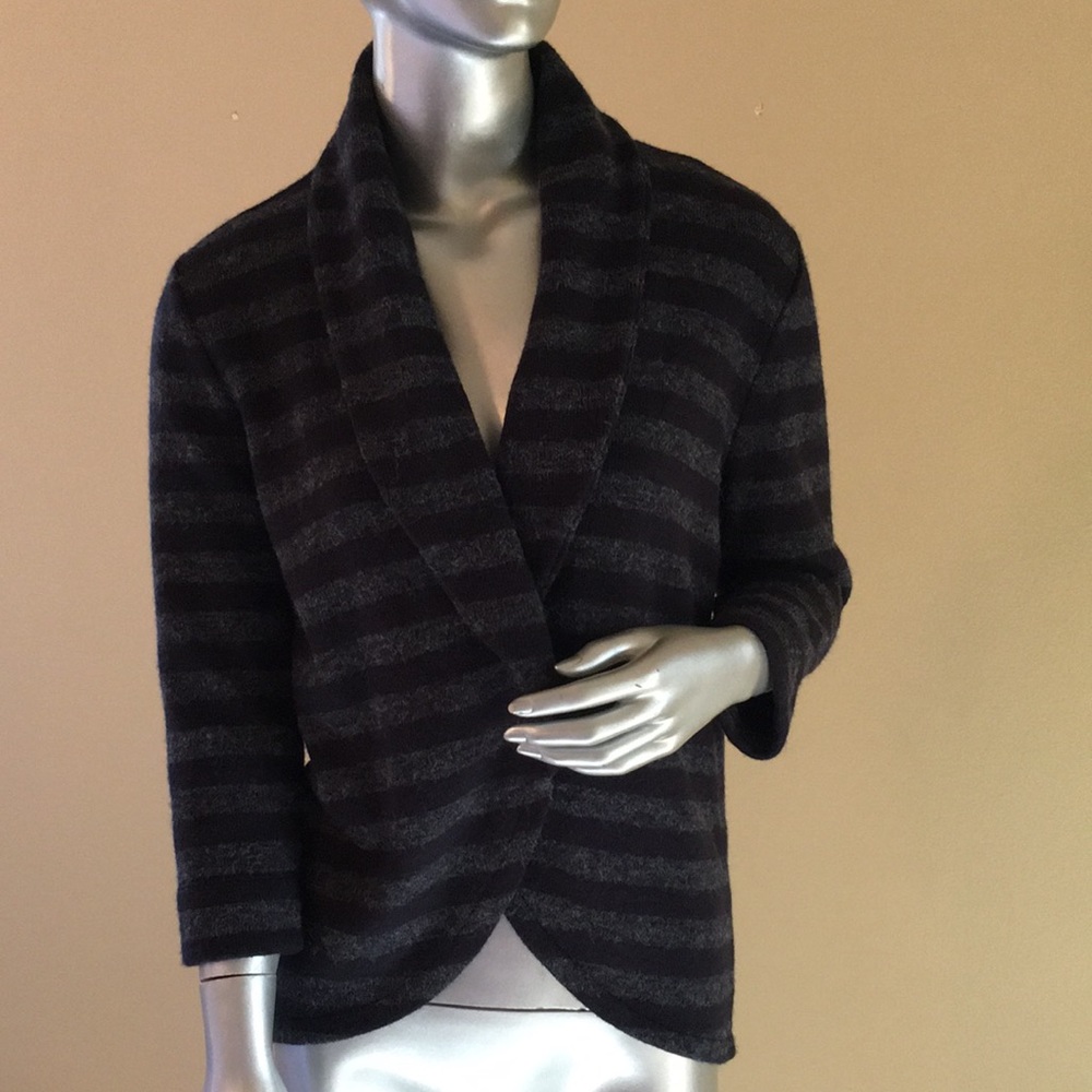LOFT | open front striped sweater cardigan